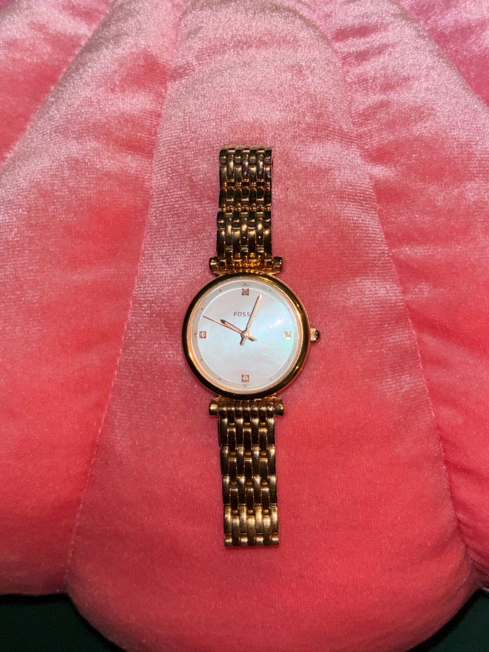 Fossil rose gold small watch